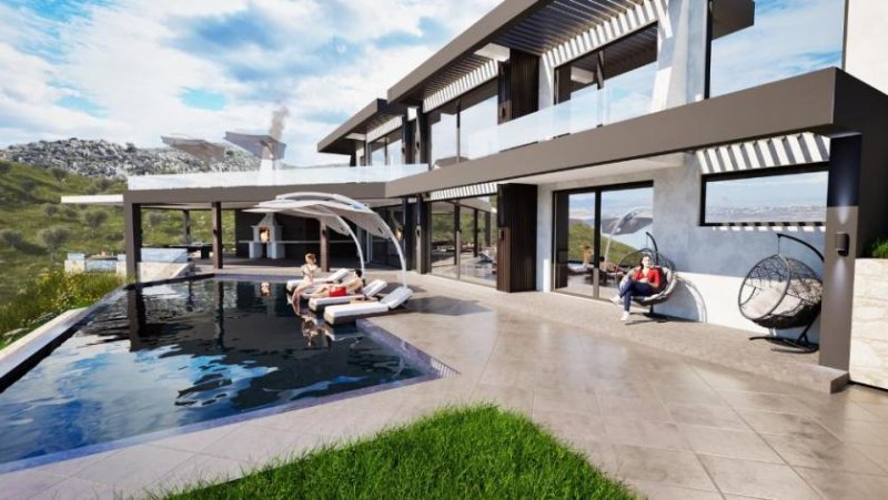 Malaxa Kreta, Malaxa: Neubau-Projekt! Villa am Hang mit Panoramablick auf die Souda-Bucht zu verkaufen Haus kaufen